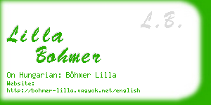 lilla bohmer business card