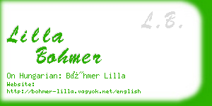 lilla bohmer business card